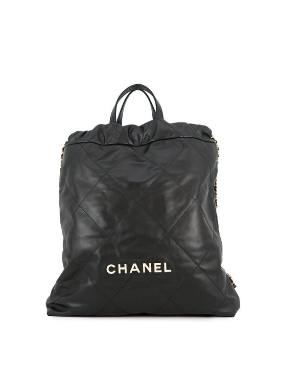 Chanel Backpack 22 Large Leather Black main image 4